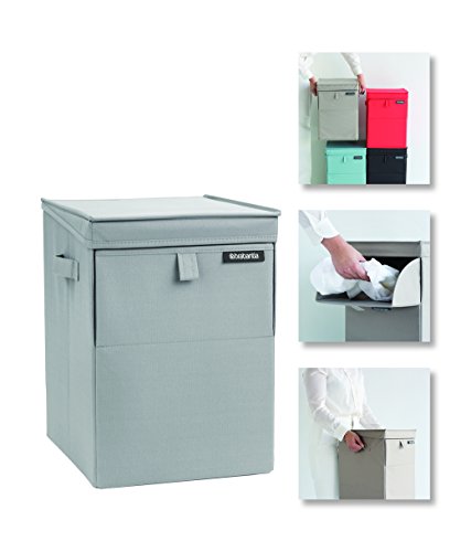 Brabantia 109324 Wäschebox stapelbar in Grau, Plastik, 30 x 20 x 10 cm - 5