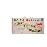 Holzeisenbahn Set 40-teilig inkl. Schienen - 2