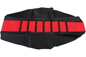 D DOLITY 1 Stück Motorrad Sitzbezug Motorradfahrer Sitzbezug Schutz weiche Anti-Rutsch-Motorrad-Sitzbezug - rot