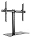 Produktbild RICOO TV Halterung Ständer Stand FS305-B-XL Universal Fernseh Standfuß Fernseher Fernsehständer für Flachbildschirme mit Kabelmanagement | 30"-55" Zoll VESA 300x100 600x400 | Schwarz Glas Hochglanz