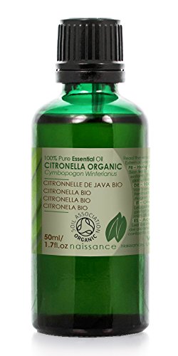 Bio Citronella Öl - 100% naturreines ätherisches Öl - Organisch zertifiziert - 50ml