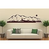 Wandtattoo Wandgestaltung Aufkleber Skyline Berge & München