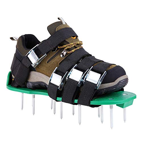 Preisvergleich Produktbild Rasenlose Bodenschuhe, strapazierfähige belüftete Rasensandalen mit 4 verstellbaren Schnallen und 1 Fersenband, Gartengeräte für losen Boden