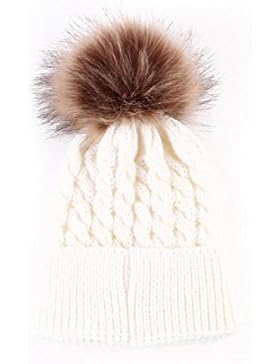SUCES Neugeborene nette Winter-Kind-Baby-Hut-gestrickte Wolle die Hut säumt Mädchen Jungen Winter Strickmütze...