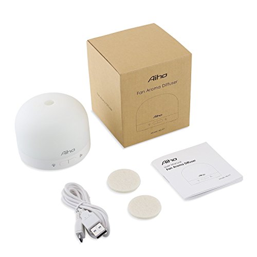 Aroma Diffuser Aiho Luftbefeuchter Ultraschall Vernebler Duftlampe Elektrisch Air Humidifier Öl Düfte Diffusor Holzmaserung LED mit 7 Farben einstellbarer Niedrigwasserschutz für Babies Yoga Kindergarten Schlafzimmer Büro - 8