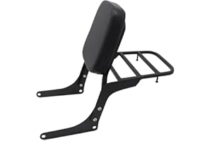 MOTAUX Passenger Backrest Sissy Bar with Luggage Rack for Honda Rebel 250 CMX250 CA250 All Year, Black