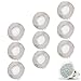 Produktbild 9er Set AQUA SLIM 230V Matt-Chrom mit LED 4W Warmweiss mit GU10 Fassung Einbaustrahler Einbauspots Deckenspots Feuchtraum Badezimmer IP44