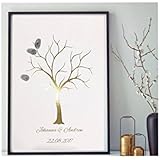 Poster Gold, Silber oder Kupfer Spruch "Hochzeitsbaum" "Wedding Tree"