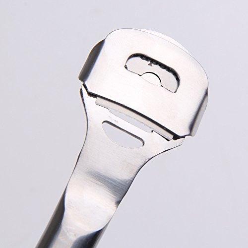 Yesfor Edelstahl Leder Bearbeitung Werkzeug Verdünnend Schaufel Leder Messer Silber - 7