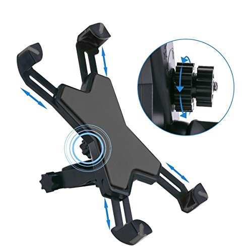 Fahrrad Handyhalterung, Selighting Universal Handy Halterung Outdoor Fahrradhalterung Fahrrad Lenker Halter 360Â° Drehbare Handyhalterung fÃ¼r 3.5-7 zoll Smartphone GPS-Schwarz (Schwarz)