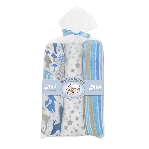 Preisvergleich Produktbild Alvi Mulltücher 3er-Pack blau