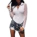 Produktbild FeiBeauty 2018 Heißer Sommer Herbst Sexy Fashion Mesh Leder T-Shirt Tops Langarm Mesh Perspektive Schlank T-Shirt Shirt