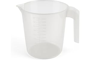 NAVOYS 2L Clear Plastic Measuring Jug – BPA Free Multi-Scale Measurement (g, oz, fl oz, ml, Cups, Pints) – Stackable, 24x16x15cm