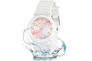GUUMUXIN Orologio Analogico per Bambino Bambina, 30 Metri di Resistenza All'acqua per L'apprendimento Dell'orologio Cronografo con Cinturino in TPU Morbido, Orologio Sportivo per Bambini dai 4-12 Anni