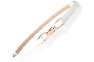YIWEIYA Womens Faux Leather Skinny Belt Skinny PU Leather Adjustable Slim Thin Waistband Belts with Metal Buckle for Ladies Jean Dress Slim Belt
