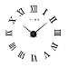 Produktbild DIY Wanduhr Moderne Clock 3D Acryl Groß Wandtattoo Uhr Wanduhr Home Office Abnehmbarer Dekoration, Schwarz