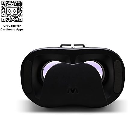 VR-PRIMUS VRs - Virtual reality headset - For Android and iOS smartphones like iPhone, Samsung Galaxy, HTC, Sony, LG, Huawei, Motorola, ZTE, pixels and more - Compatible with Google Cardboard Apps - 3D Virtual Reality Headset VR glasses goggles for smartphone / mobile phone - ( black )