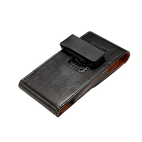 Nero Verticale 360 Degree Rotating in Pelle di QualitÃ  con Clip per Cintura, MisVoice Girevole Con Porta Carte di Credito, per Apple iPhone 7 Plus, Apple iPhone 6s/6 Plus ,Samsung Galaxy S6 EDGE Plus, Huawei Mate 8,Huawei Mate 7,Samsung S7 edge ,Galaxy S7 ,A8 A9 5.5 inch