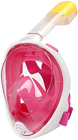 YOUHONG® Anti-Fog Anti-Leak Snorkel Mask Easy Breathing Full Face GoPro Compatible 180° Panoramic View Diving Mask Set Pink L/XL