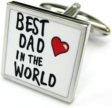 Best Dad in the World Cufflinks Father's Day Gift Cufflinks Gemelos NO BOX 061020-1 NB