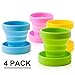 Produktbild Local Makes A Comeback Faltbare Reisebecher Outdoor Sport Silikon Faltglas (4 Packungen)