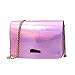 Produktbild Mode Frauen Laser Leder Crossbody Taschen VENMO Messenger Schultertasche stylischer zum Aufhängen Kulturtasche, Waschtasche & Kosmetiktasche handtasche Messenger Messenger umhängetasche (Pink)