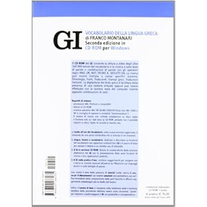 Vocabolario della lingua greca-Guida all'uso. CD-R