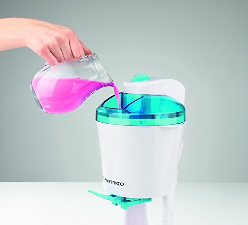 GOURMETmaxx Softeismaschine 750ml 12W blau/weiß ( Auch für Frucht-Eis, Sorbets oder Joghurt-Eis) - 3
