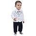 ZOEREA Baby Boys Gentlemen Romper Jumpsuit Wedding Suits Tuxedo Baptism 2pcs