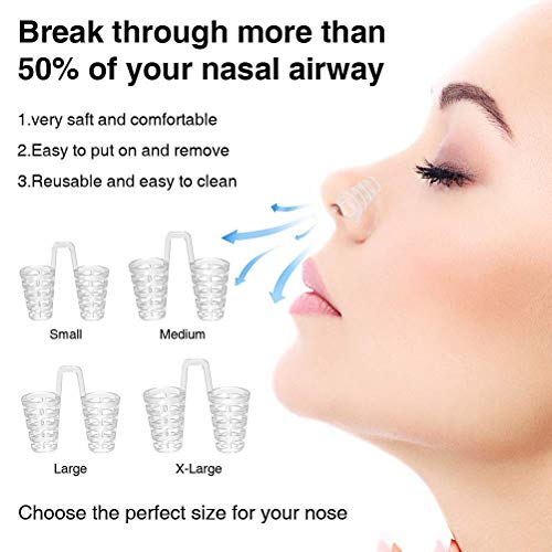 Schnarchstopper-[2019 neueste version] Premium Hilft Gegen Schnarchen, Schlafapnoe & Schweres Atmen (8 Stück) sasa 92742