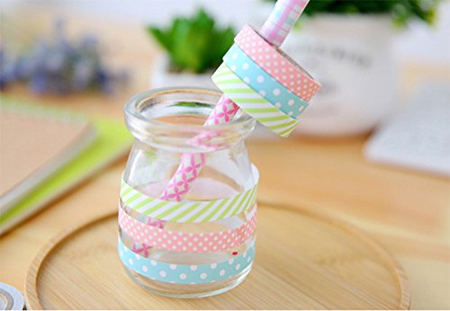 Cosanter 5PCS Cintas Adhesivas Sticky Washi Cinta Decorativa para el Arte DIY Variedad de Opciones