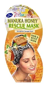 7th Heaven Manuka Honey Hair and Root Rescue Mask with Pulped Coconut Oil and Cold Pressed Abyssian Oil to Strengthen Damaged Roots - Ideal for Dry Hair