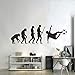 Produktbild GBICjdojf Creative Human Evolution Wall Stickers Football PVC Vinyl Home Decor for Kids Room Primitive to Modern People Wall Decals
