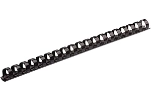 Fellowes A4 8mm Plastic Binding Combs for Comb Binding Machine Binds 21 to 40 Pages - Black, Pack of 25