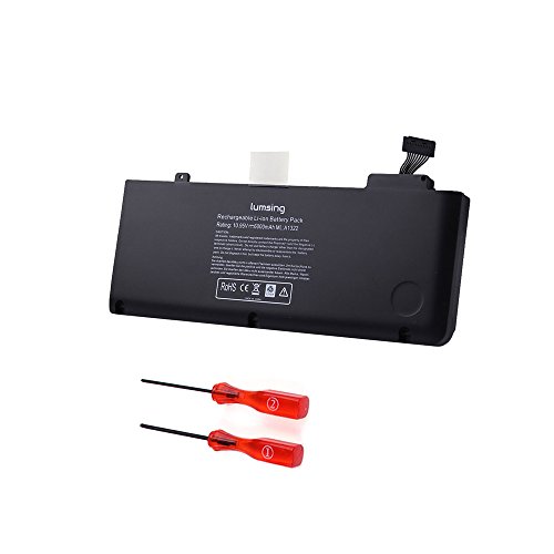 Lumsing Notebook Laptop Batterie Akku 10.95V 5800mAh Ersatzakku Für Apple Macbook Pro 13" A1322 Apple MacBook Pro 13" Series MacBook Pro 13" A1278 (2009 Version) 63,5Wh Schwarz Mit Werkzeuge