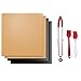 Produktbild 4 Stück Wiederverwendbare Antihaft BBQ Barbecue Grill Matte Pad Blatt Backofen Backmatte + 2 Pinsel + 1 Essen Tong Set für Outdoor Picknick Kochen Grill Werkzeug