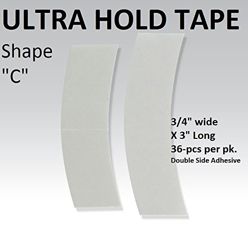Ultra Hold Adhesive soporte Tape Contour Shape"C 36pcs by Ultra Hold Tape
