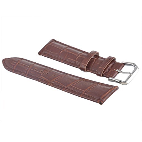 Souarts Uhrenarmband Damen Herren Mode Leder Uhrenarmbänder 18mm Braun