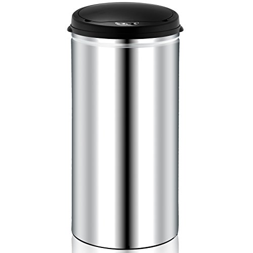 Abfalleimer / Mülleimer, automatisch, mit Bewegungssensor, Edelstahl, 56 l