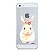 Produktbild iPhone SE Hülle Caler® Transparent Ultra Slim Tasche Etui Weich Flexibel Crystal Clear Premium TPU Silikon Bumper Schutzhülle interesting Design Smartphone Case Cover für iPhone SE 5 5S (Kaninchen)