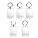 Produktbild Pinzhi 5x Schlüsselring Klar Acryl Plastik Leer Foto Keyring Schlüsselanhänger 50x33mm