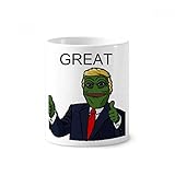 DIYthinker Presidente Latina triste imagen divertida de la rana de cerámica titular de la taza...