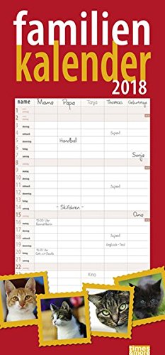 times&more Katzen Familienplaner - Kalender 2018