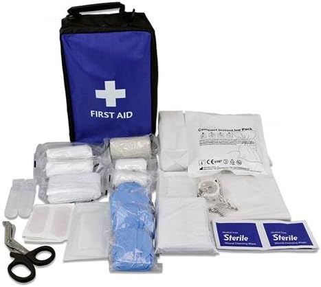 160 Piece Deluxe Sports First Aid Kit Kit Bag - Includes Eyewash, Instant Ice Packs, Bandages and more!