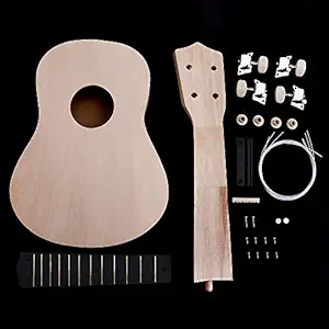 OriGlam 21 Inch DIY Ukulele Kit, Make Your Own Ukulele DIY Kit, Soprano Hawaii Ukulele Kit, Ukulele Hawaii Guitar Handwork Kit with Installation Tools for Kids, Friends, Family, Amateur