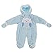 Baby Boys/Girls Owl Will Always Be Your Friend All In One Hooded Winter Snowsuit (0-3 Months) (Blue)