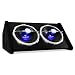 Produktbild auna Twin-SUB 2X12 • Auto-Subwoofer • Doppel-Subwoofer • Twin-Subwoofer • 2000 Watt max. Leistung • 2 x 30 cm (12")-Tieftöner • 5 cm (2")-Schwingspule • Frequenzgang: 33 bis 1000 Hz • Empfindlichkeit: 90 dB • blauer LED-Lichteffekt • schwarz