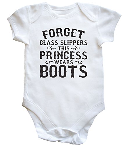 HippoWarehouse Forget glass slippers this princess wears boots baby vest boys girls