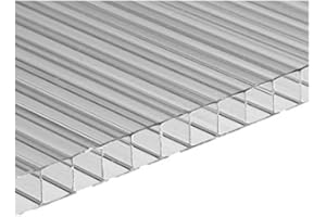 EZOOZA Set di 14 pezzi in policarbonato resistente ai raggi UV per serra da giardino (605 x 1210 x 4 mm)