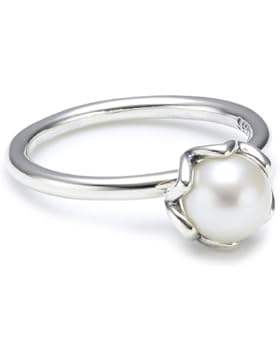 Pandora Damen-Ring 925 Silber Süßwasser-Zuchtperle Weiß 190865P